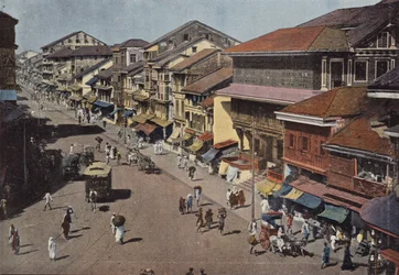Bombay, une rue de la ville blanche